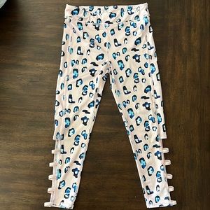 Ideology pink leopard Capri leggings